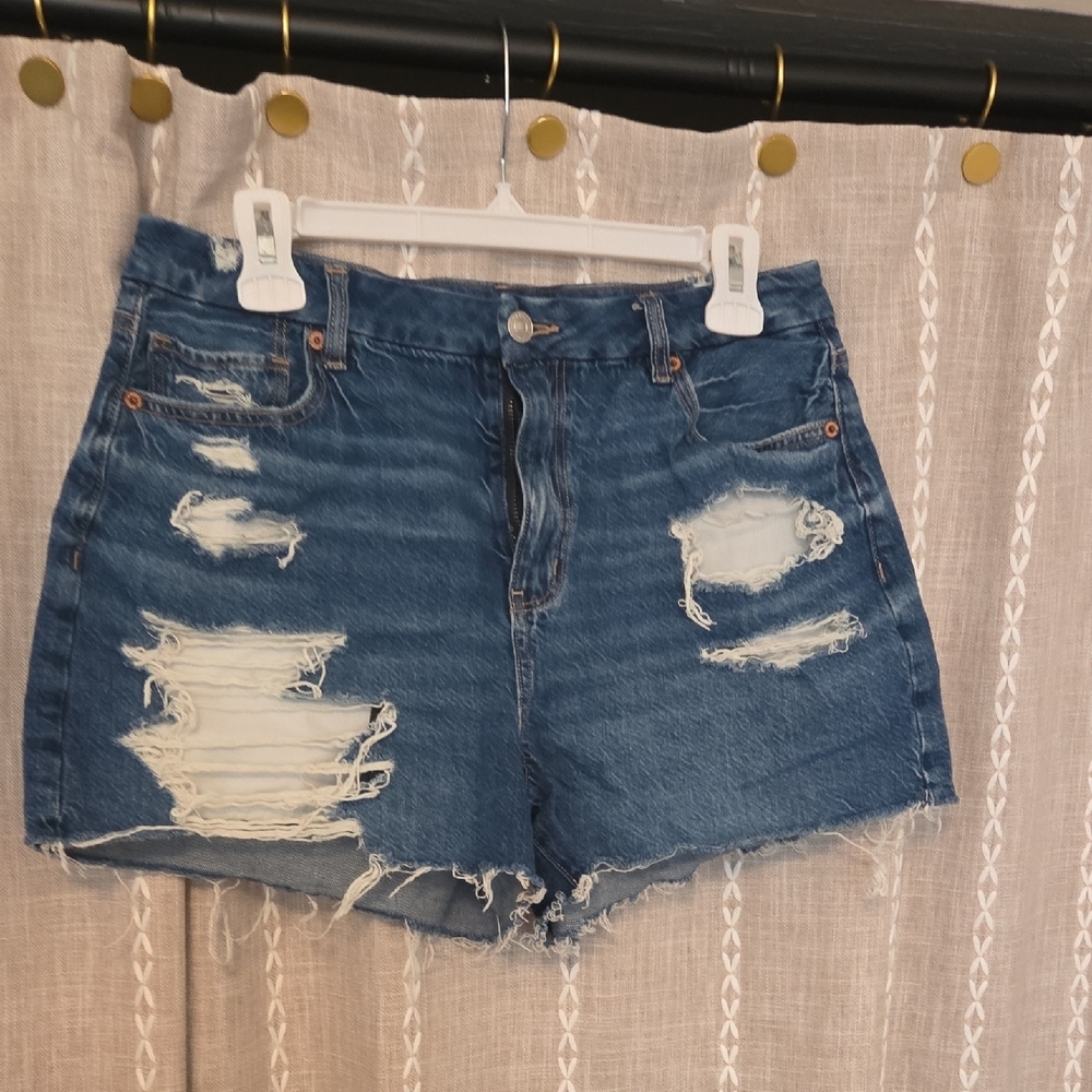 American Eagle Outfitters Ripped Blue Jean Shorts
